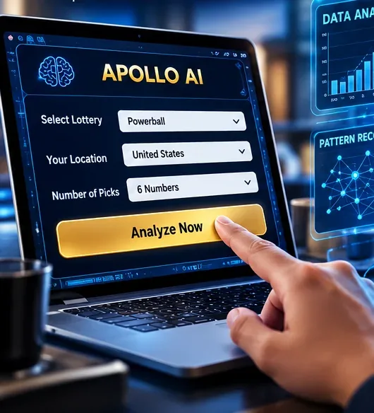 Apollo AI game setup screen on a laptop with an Analyze Now button